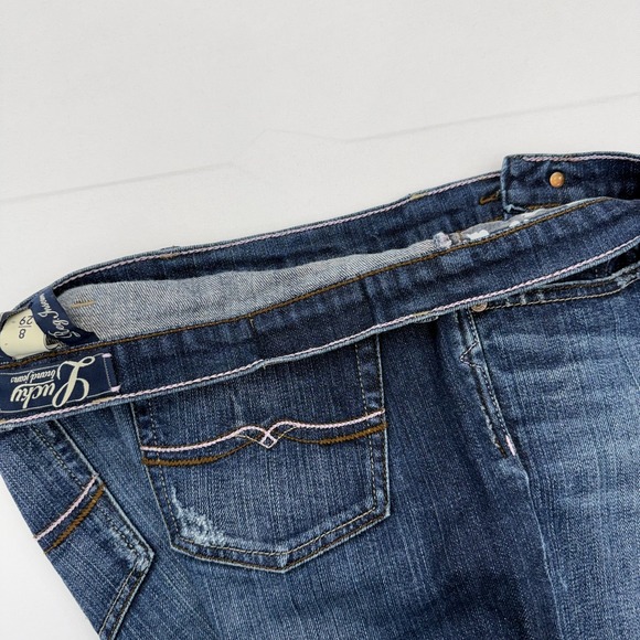 Lucky Brand Jeans Sweet N Low Bootcut Flare 31x29 Womens 8/29 Pink Stitching - Picture 9 of 10